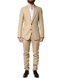 Dolce & Gabbana - Linen Single Breasted 2 Piece Suit - Lyst