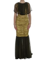 Dolce & Gabbana - Floral Lace Ricamo Gown Dress - Lyst