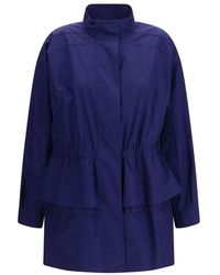 Fendi - Blue Cotton Parka - Lyst