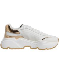 Dolce & Gabbana - White Gold Daymaster Low Top Sneakers Shoes - Lyst