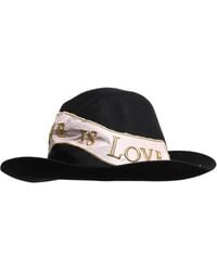 Dolce & Gabbana - Logo Embroidered Wide Brim Hat - Lyst
