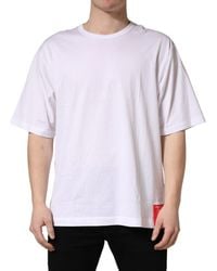 Dolce & Gabbana - White Cotton Short Sleeves Crew Neck T - Lyst