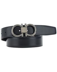 Ferragamo - Black Calf Leather Bos Taurus Regular Belt - Lyst