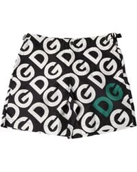 Dolce & Gabbana - Dg Logo Swim Trunks - Lyst