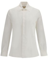 Valentino Garavani - White Cotton Dress Shirt - Lyst