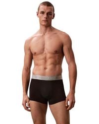 Calvin Klein - Black And White Recycled Polyester Boxers - Lyst