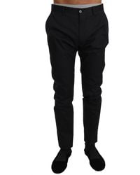 Dolce & Gabbana - Dolce Gabbana Cotton Stretch Formal Trousers Pants - Lyst