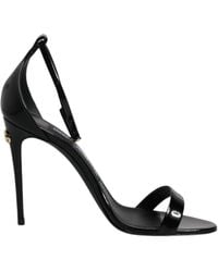 Dolce & Gabbana - Black Keira Heels Ankle Strap Sandals Shoes - Lyst