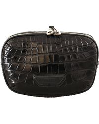 Dolce & Gabbana - Black Dg Logo Exotic Leather Fanny Pack Pouch Bag - Lyst