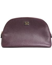 Dolce & Gabbana - Dark Leather Dg Logo Zip Around Hand Purse Wallet - Lyst