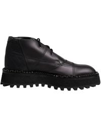 Dolce & Gabbana - Chaintrim Leather Ankle Boots - Lyst