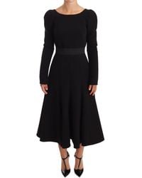 Dolce & Gabbana - Elegant Stretch Sheath Mid-Calf Dres - Lyst