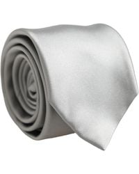 Dolce & Gabbana - Gray Satin 100% Silk Adjustable Tied Men Necktie Tie - Lyst