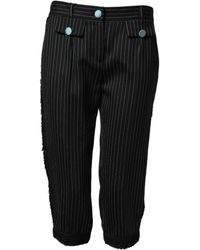 Dolce & Gabbana - Wool Stripes Cropped Trouser Pants 02+Wv - Lyst
