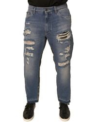 Dolce & Gabbana - Ripped Jeans Camouflage Detail - Lyst