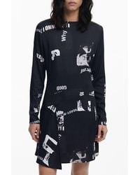 Desigual - Nero Viscosa Dress - Lyst