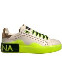 Dolce & Gabbana - Portofino Leather Sneakers Shoes - Lyst