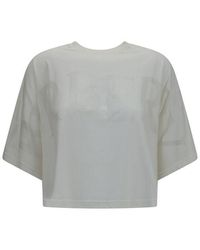 Burberry - White Cotton T - Lyst