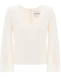 Roland Mouret - "Cady Top With Flared Sleeve" - Lyst