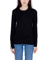Guess - Black Cotton Sweatshirt - Lyst