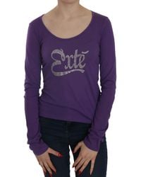 Exte - Crystal Embellished Ls Casual Top Purple Tsh3908 - Lyst