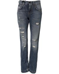 Dolce & Gabbana - Ripped Jeans Distressed Denim - Lyst