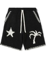 Palm Angels - Iconic Wool Blend Oversized Shorts In Black - Lyst
