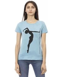 TRUSSARDI ACTION - Light Blue Cotton T - Lyst