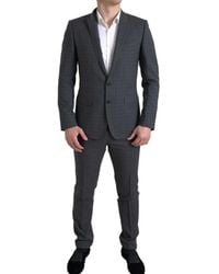 Dolce & Gabbana - Gray 2 Piece Single Breasted Martini Suit - Lyst