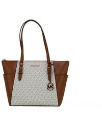 Michael Kors - Leather Shoulder Tote Bag Purse Handbag+double Zipper Wallet - Lyst