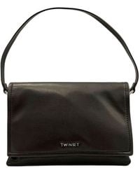 Twinset - Black Pu Shoulder Bag - Lyst