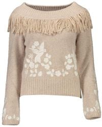 Blugirl Blumarine - Beige Viscose 's Sweater - Lyst