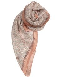 Borbonese - Pink Silk Scarf - Lyst