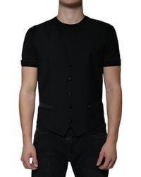 Dolce & Gabbana - Wool Formal Dress Waistcoat Vest - Lyst