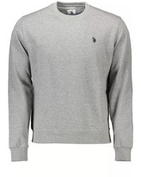 U.S. POLO ASSN. - Gray Cotton Sweater - Lyst