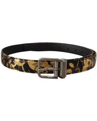 Dolce & Gabbana - Leather Belt With Buckle - Lyst