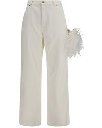 DARKPARK - White Cotton Casual Pants - Lyst