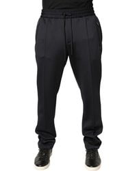 Dolce & Gabbana - Black Polyester Skinny Jogger Trouser Pants - Lyst