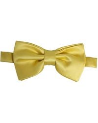 Dolce & Gabbana - Men Yellow 100% Silk Adjustable Neck Papillon Bow Tie - Lyst