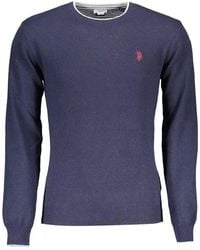 U.S. POLO ASSN. - Blue Wool Men Sweater - Lyst