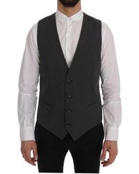 Dolce & Gabbana - Staff Cotton Striped Vest - Lyst