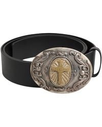 Dolce & Gabbana - Leather Belt Ornate Buckle - Lyst