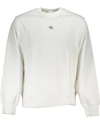 Calvin Klein - White Cotton Men Sweater - Lyst