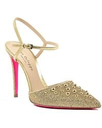 Dee Ocleppo - Gold Leather Platform Pumps - Lyst