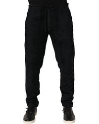 Dolce & Gabbana - Black Cotton Logo Men Jogger Sweatpants Pants - Lyst