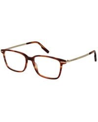 ZEGNA - Brown Acetate Glasses (frames) - Lyst