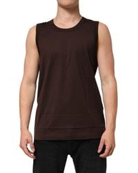 Dolce & Gabbana - Crew Neck Sleeveless Tank Top - Lyst