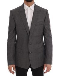 Dolce & Gabbana - Dolce Gabbana Gray Wool Martini Slim Blazer - Lyst