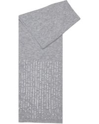 Pieces - Gray Recycled Polyester Scarf - Lyst