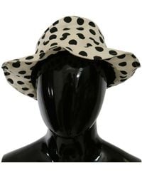 Dolce & Gabbana - 100% Cotton Polka Dot Design Trilby Hat - Lyst